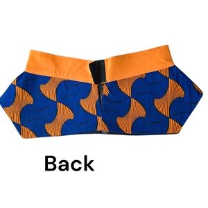 African Print Obi Belt – Orange & BStylish Kids Orange and Blue Patterned Shorts